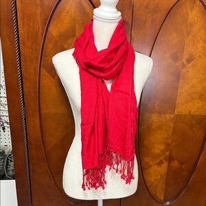 Elegant Red Women's Scarf